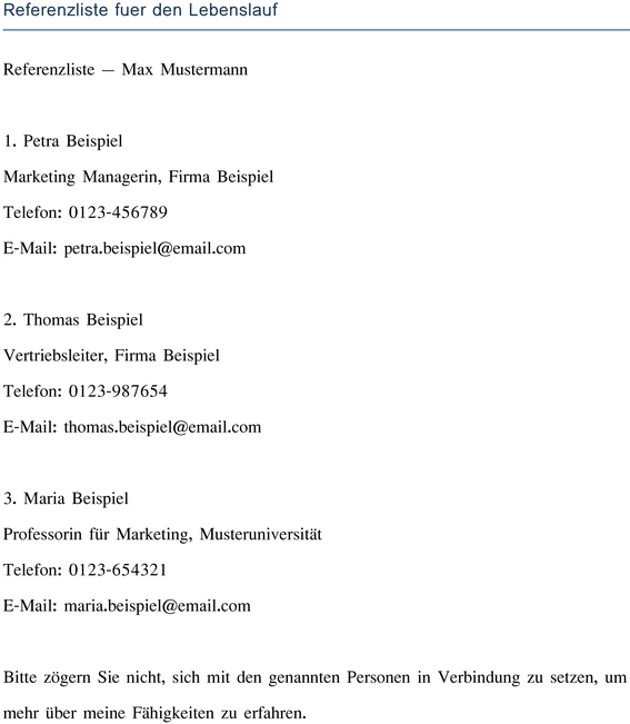 referenzliste-fuer-den-lebenslauf