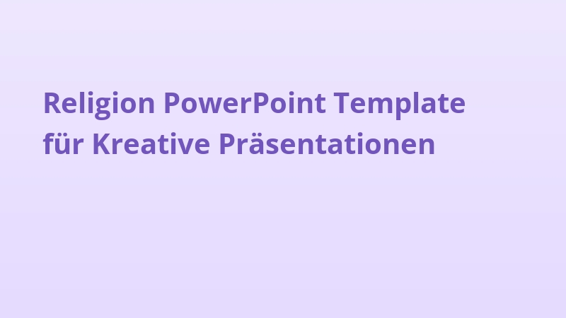 Religion PowerPoint Template für Kreative Präsentationen