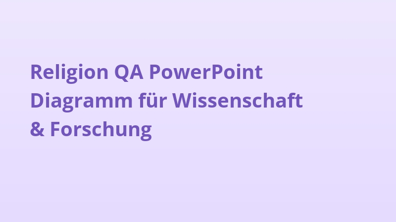 Religion QA PowerPoint Diagramm für Wissenschaft & Forschung