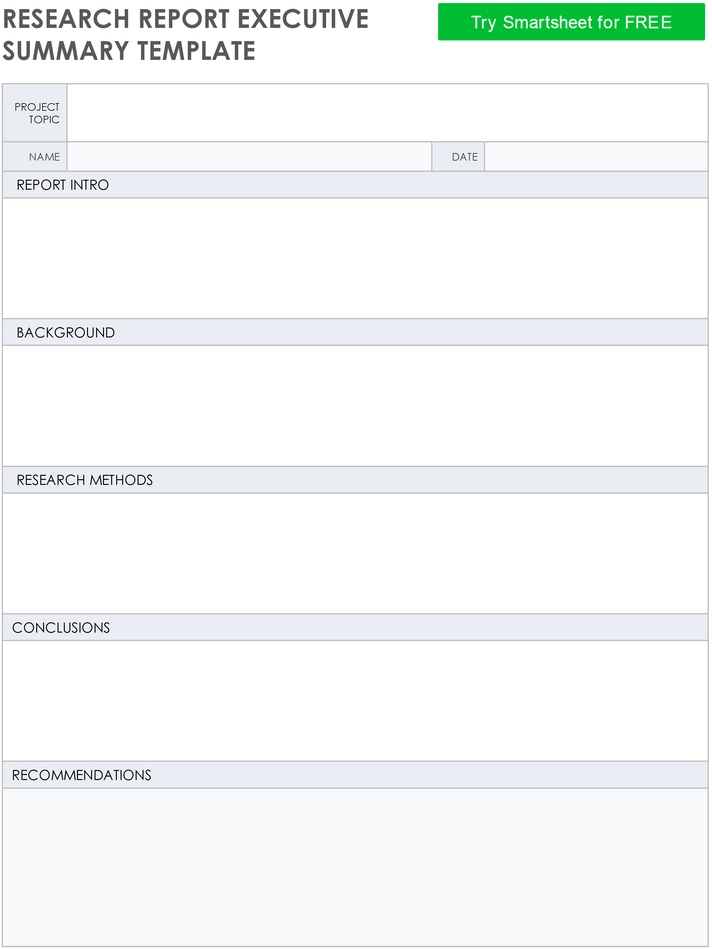 research-report-executive-summary-template