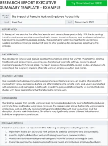 research-report-executive-summary-vorlage