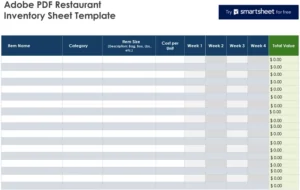 restaurant-inventarverwaltung-vorlage