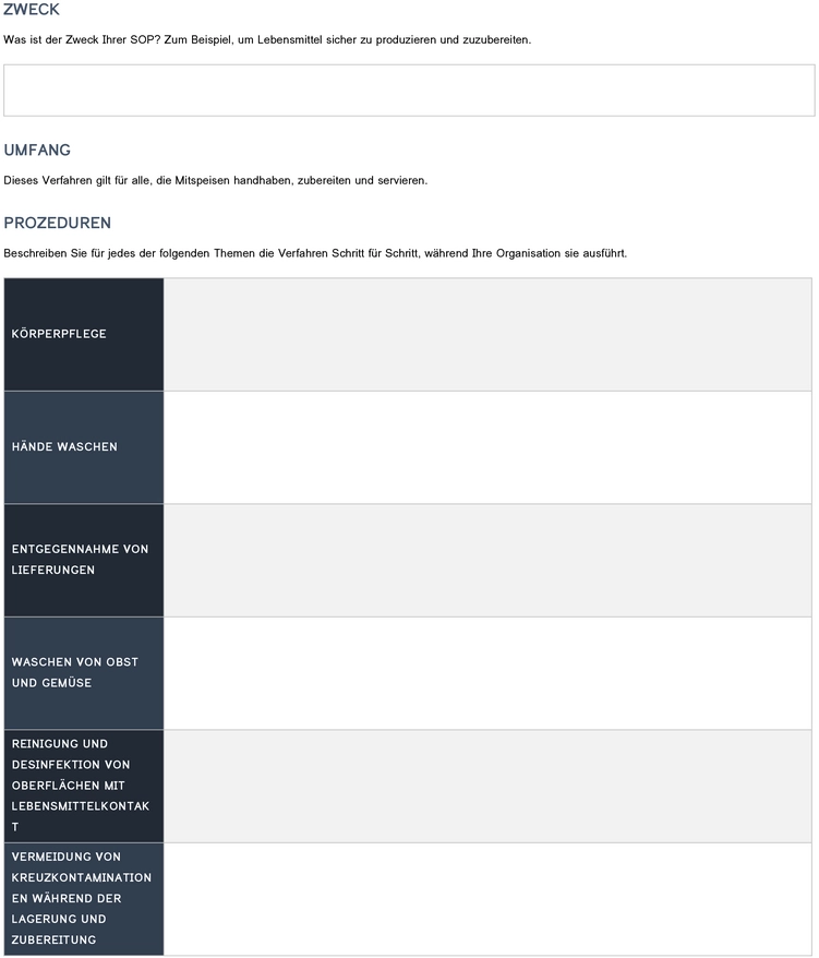restaurant-standard-operating-procedure-vorlage