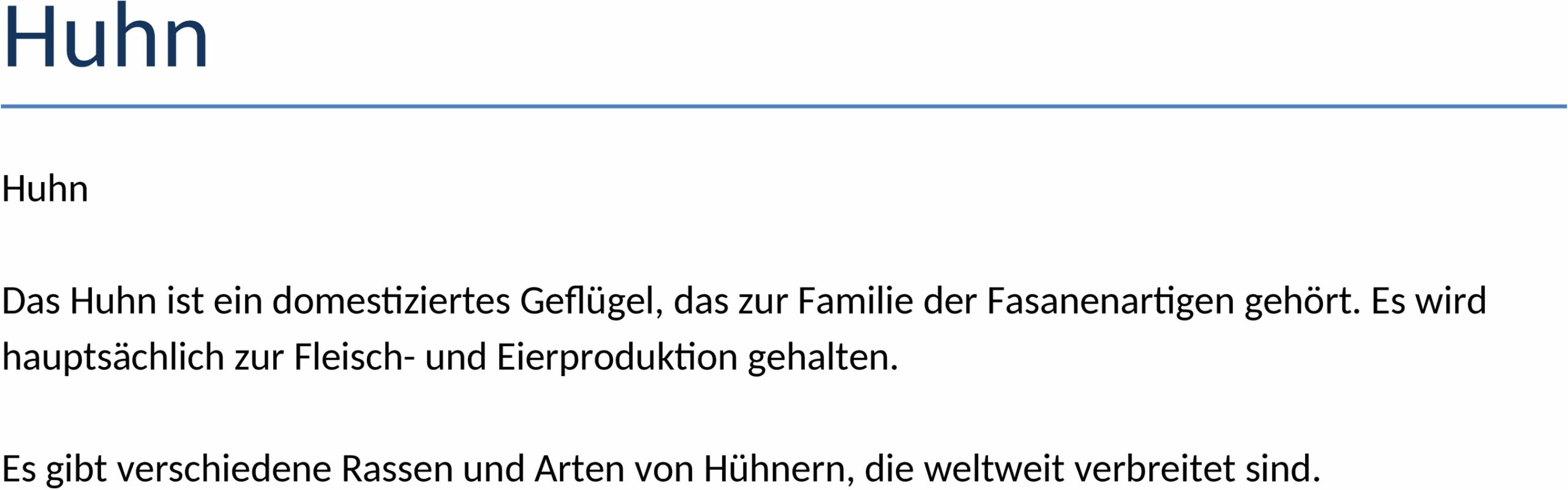 Rezept-Word-Dokument Huhn