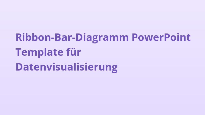 Ribbon-Bar-Diagramm PowerPoint Template für Datenvisualisierung