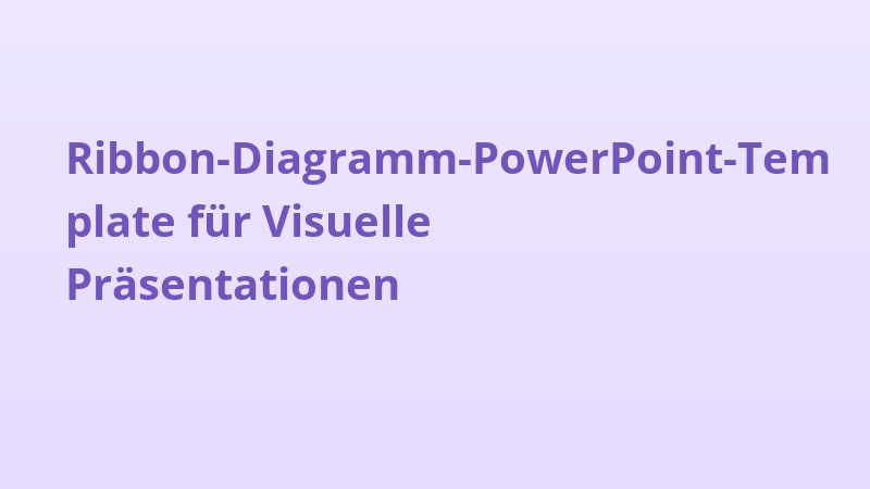 Ribbon-Diagramm-PowerPoint-Template für Visuelle Präsentationen