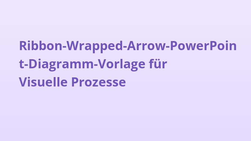 Ribbon-Wrapped-Arrow-PowerPoint-Diagramm-Vorlage für Visuelle Prozesse