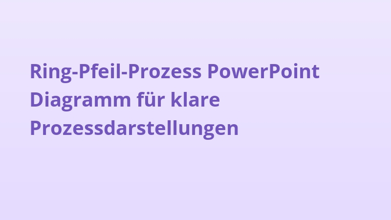 Ring-Pfeil-Prozess PowerPoint Diagramm für klare Prozessdarstellungen