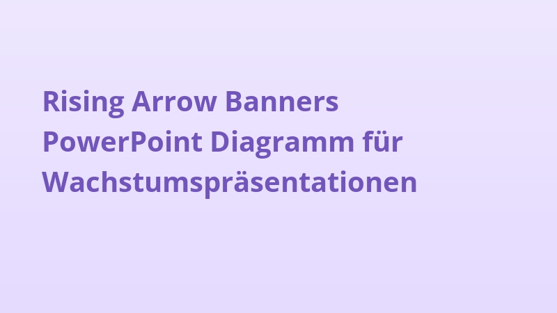 Rising Arrow Banners PowerPoint Diagramm für Wachstumspräsentationen
