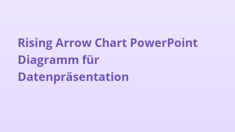 Rising Arrow Chart PowerPoint Diagramm für Datenpräsentation