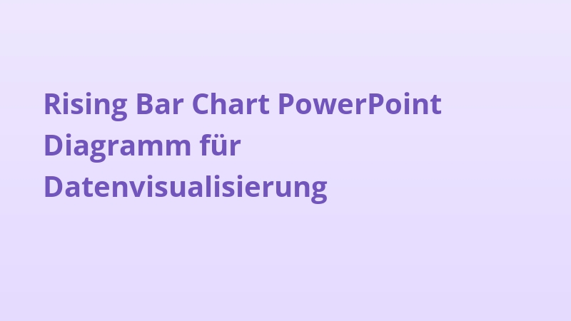 Rising Bar Chart PowerPoint Diagramm für Datenvisualisierung
