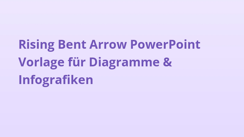 Rising Bent Arrow PowerPoint Vorlage für Diagramme & Infografiken