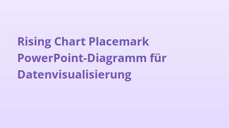 Rising Chart Placemark PowerPoint-Diagramm für Datenvisualisierung