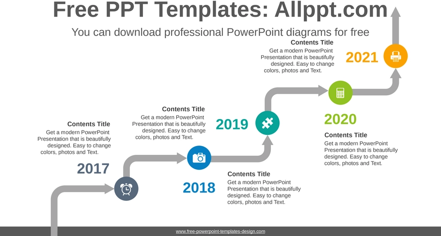 rising-curved-arrows-powerpoint-vorlage