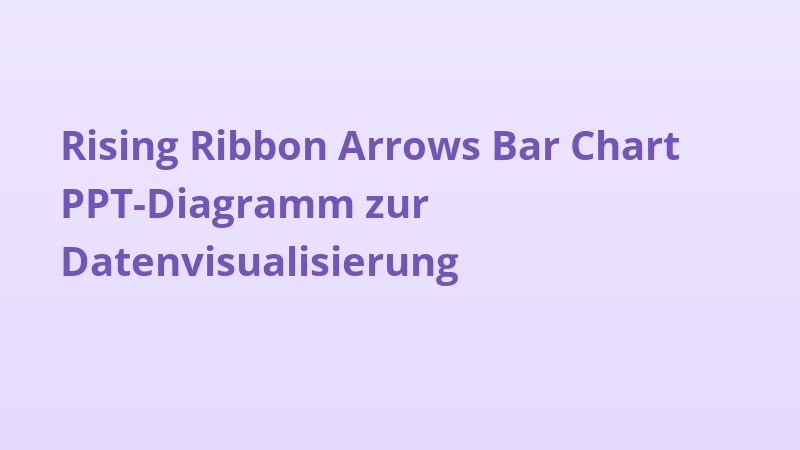 Rising Ribbon Arrows Bar Chart PPT-Diagramm zur Datenvisualisierung