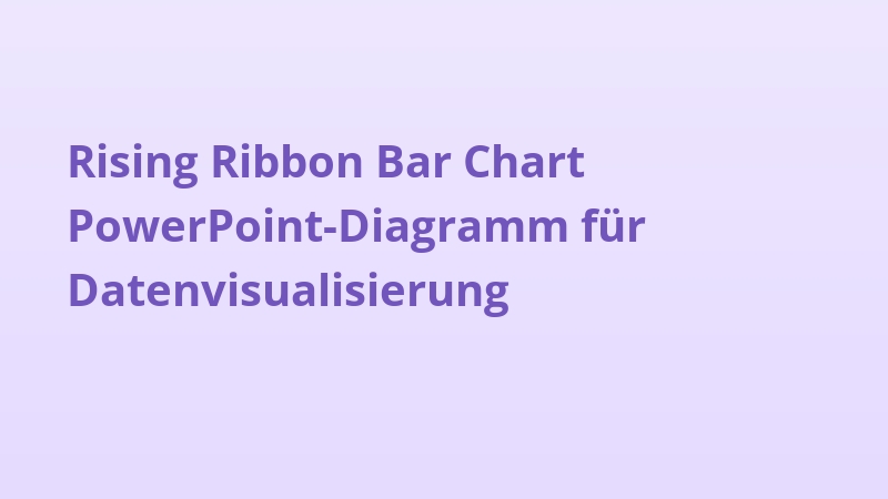 Rising Ribbon Bar Chart PowerPoint-Diagramm für Datenvisualisierung