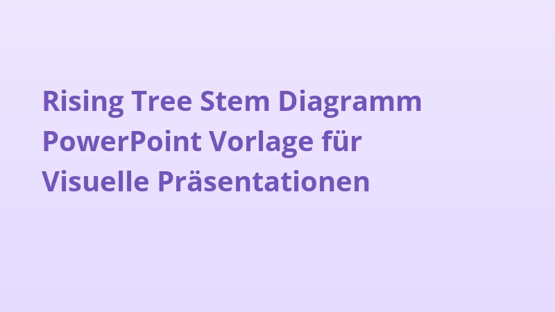 Rising Tree Stem Diagramm PowerPoint Vorlage für Visuelle Präsentationen