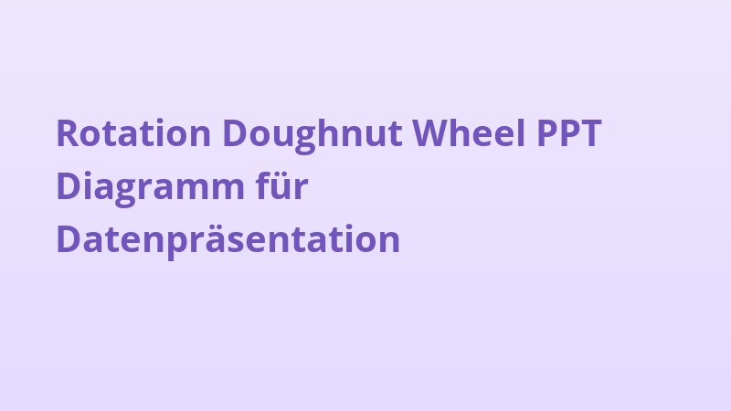 Rotation Doughnut Wheel PPT Diagramm für Datenpräsentation