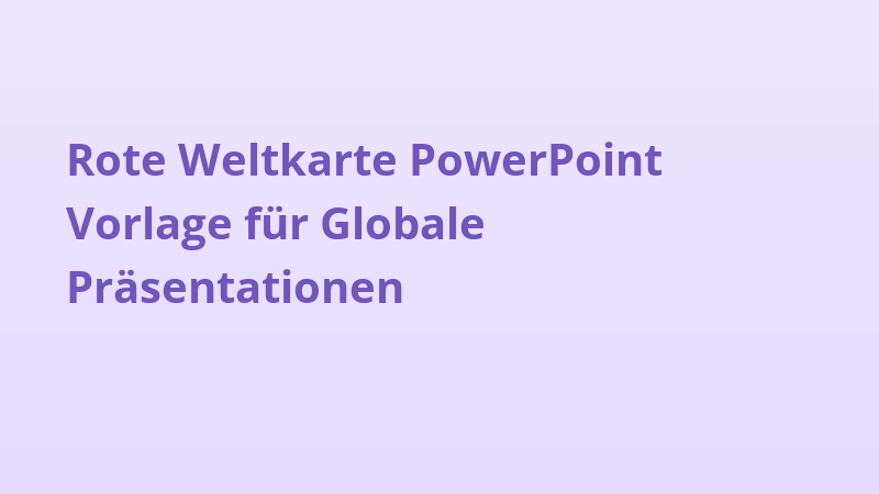 Rote Weltkarte PowerPoint Vorlage für Globale Präsentationen