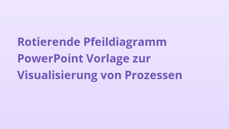 Rotierende Pfeildiagramm PowerPoint Vorlage zur Visualisierung von Prozessen