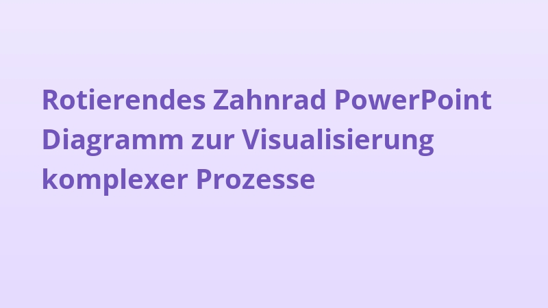 Rotierendes Zahnrad PowerPoint Diagramm zur Visualisierung komplexer Prozesse