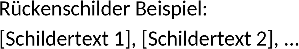 Rueckenschild Word-Vorlage für Ordner