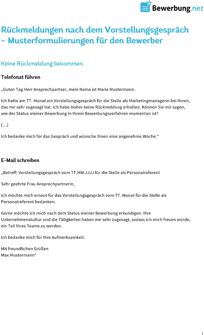 rueckmeldung-nach-vorstellungsgespraech-vorlage