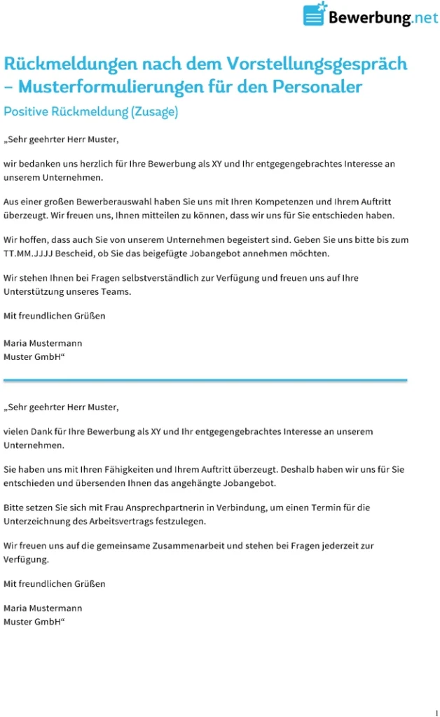rueckmeldungen-nach-vorstellungsgespraech-personaler-formulierungen