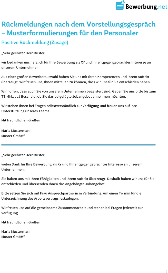 rueckmeldungen-nach-vorstellungsgespraech-personaler-formulierungen