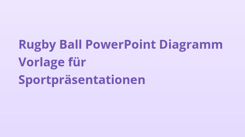Rugby Ball PowerPoint Diagramm Vorlage für Sportpräsentationen