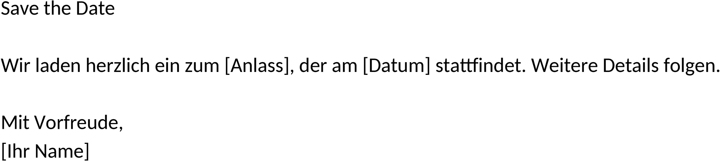 Save the Date Einladung Word