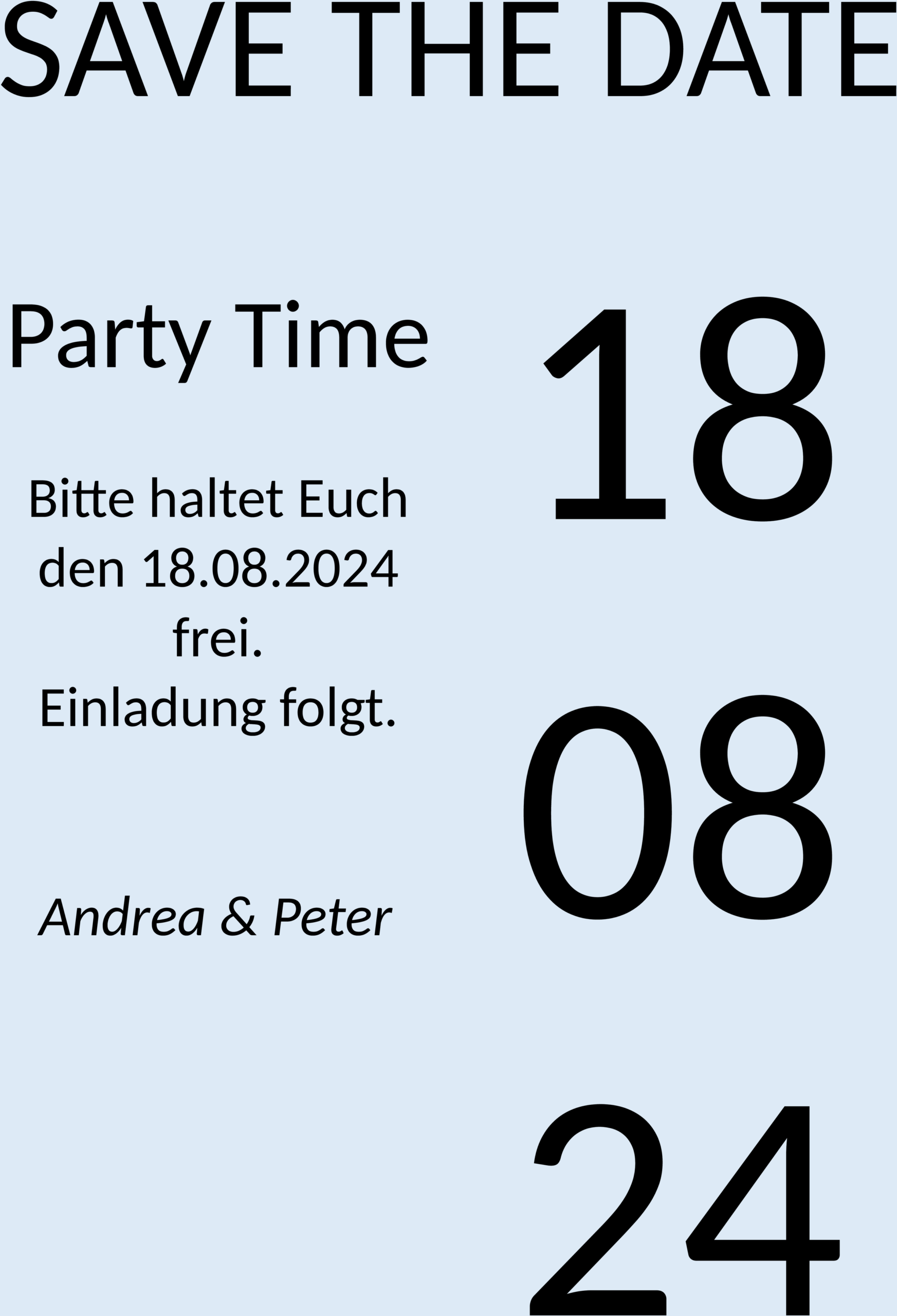 Save the Date Word-Vorlage