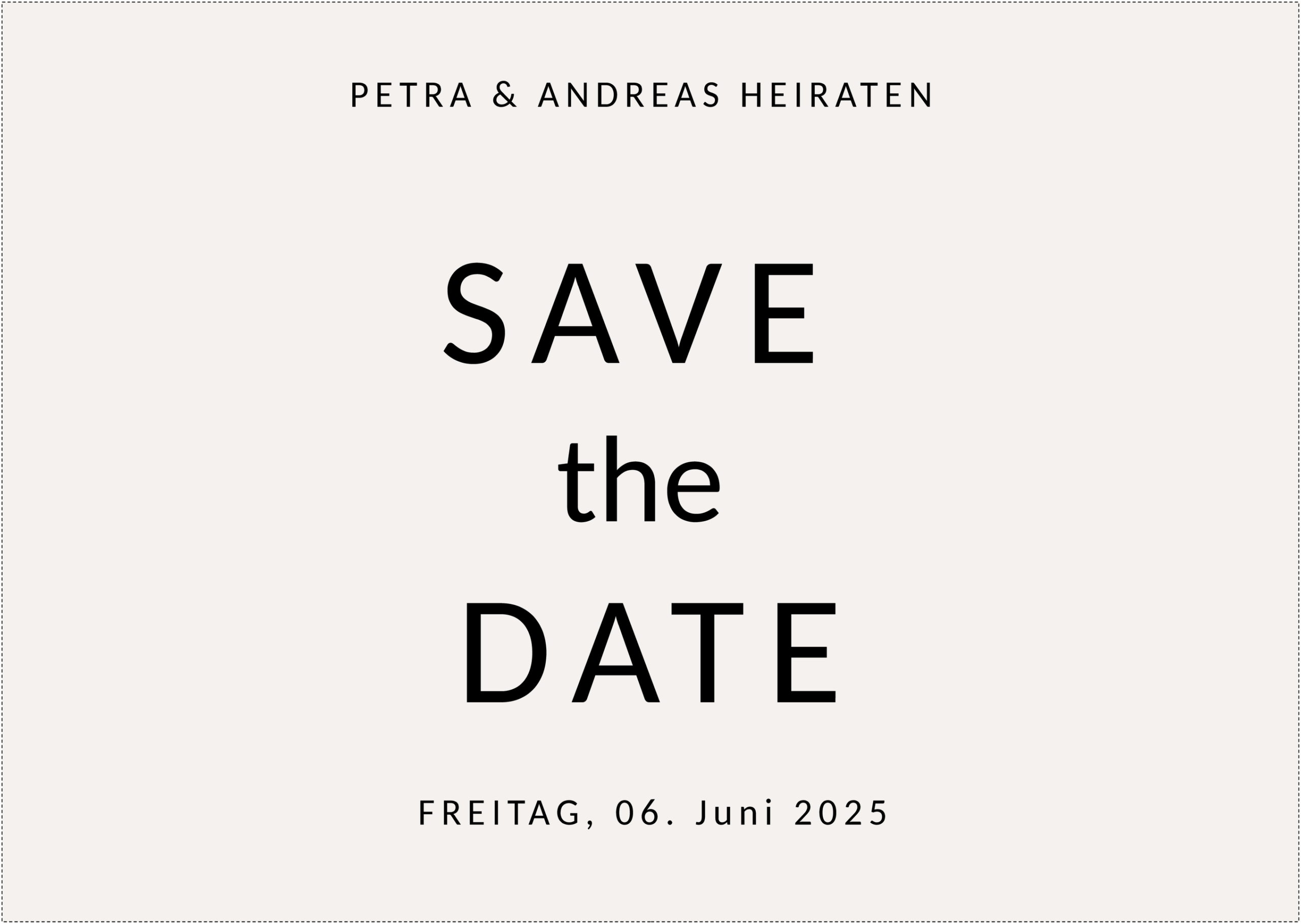 Save-the-Date-Vorlage im Querformat