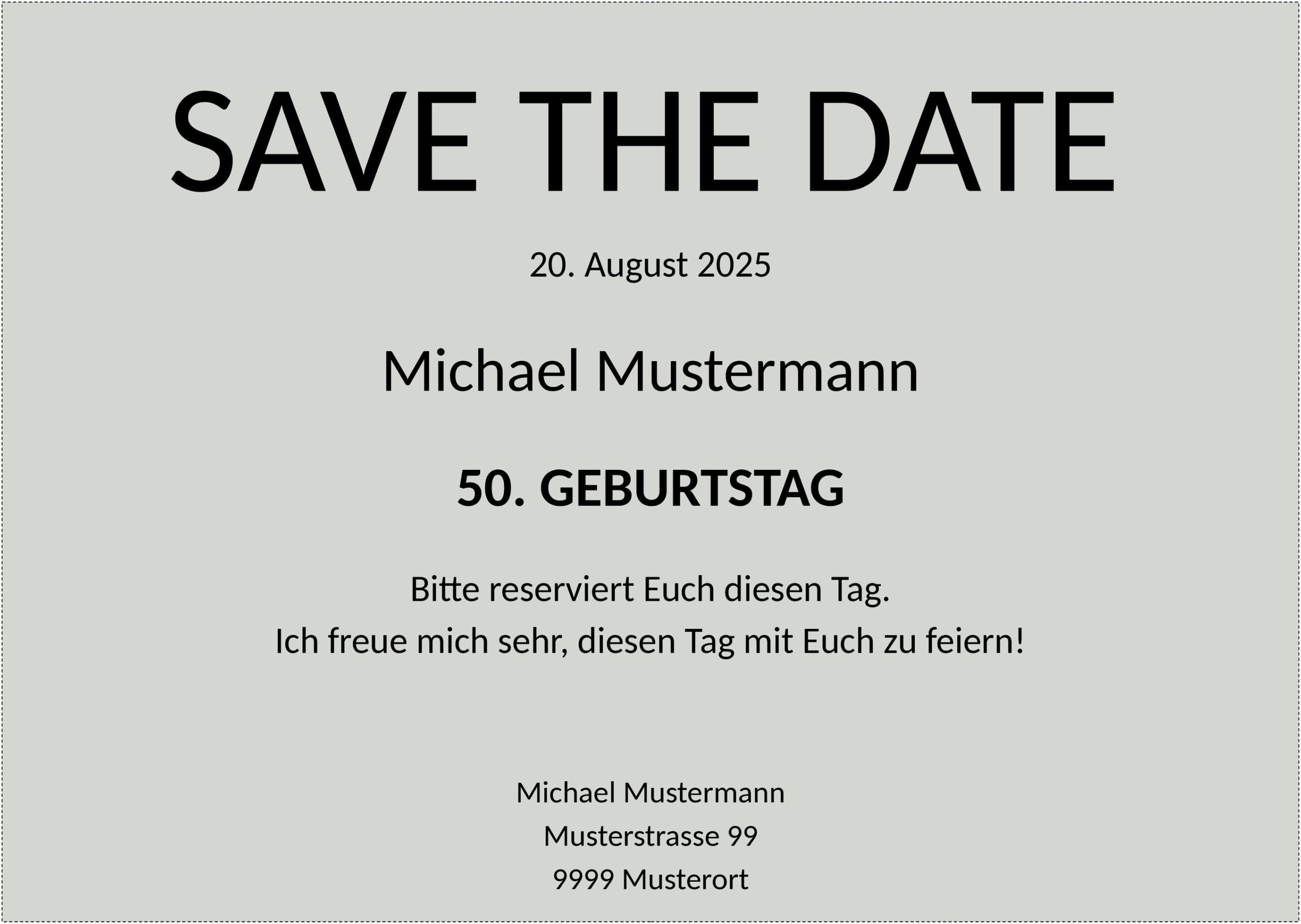 Save-the-Date-Vorlage im Word-Format