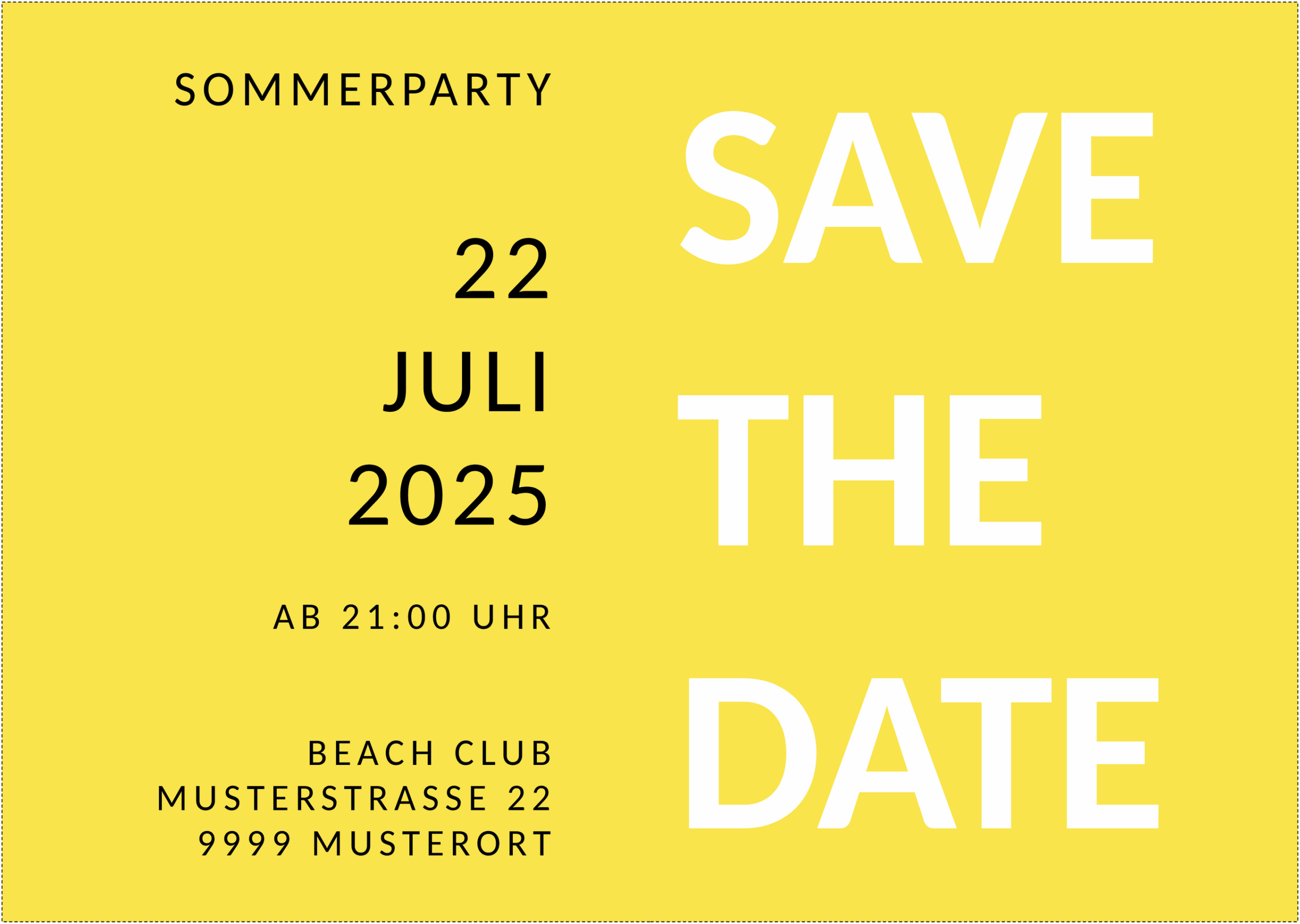 Save the Date Word Vorlage