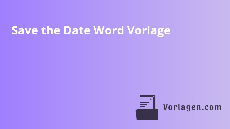 Save the Date Word-Vorlage