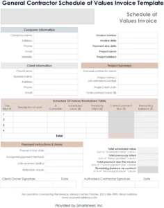 schedule-of-values-rechnungsvorlage