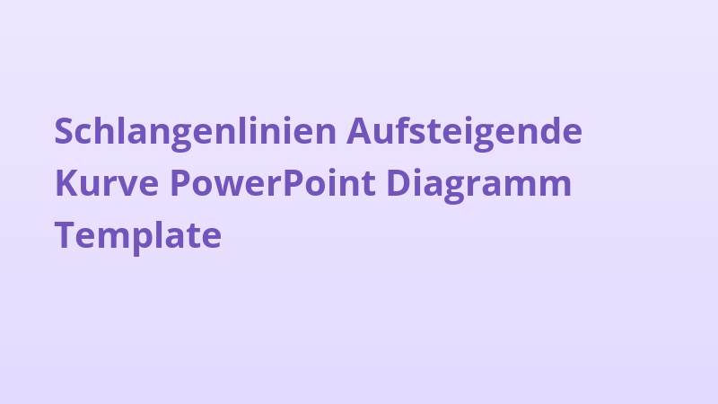 Schlangenlinien Aufsteigende Kurve PowerPoint Diagramm Template