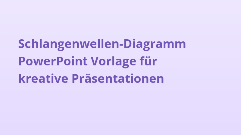 Schlangenwellen-Diagramm PowerPoint Vorlage für kreative Präsentationen