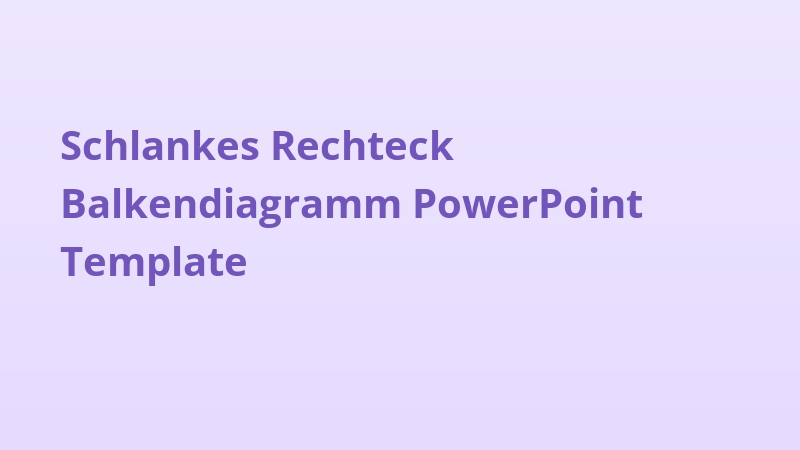 Schlankes Rechteck Balkendiagramm PowerPoint Template