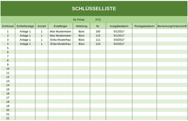 schluesselliste-fuer-bueroorganisation-und-personalwesen