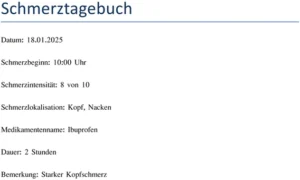 schmerztagebuch-dokumentation-schmerzen-gesundheit-unterstuetzung-therapie