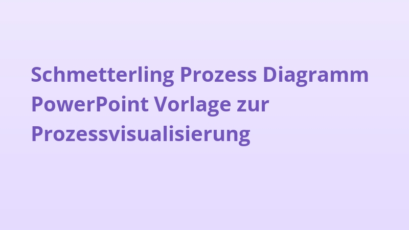 Schmetterling Prozess Diagramm PowerPoint Vorlage zur Prozessvisualisierung