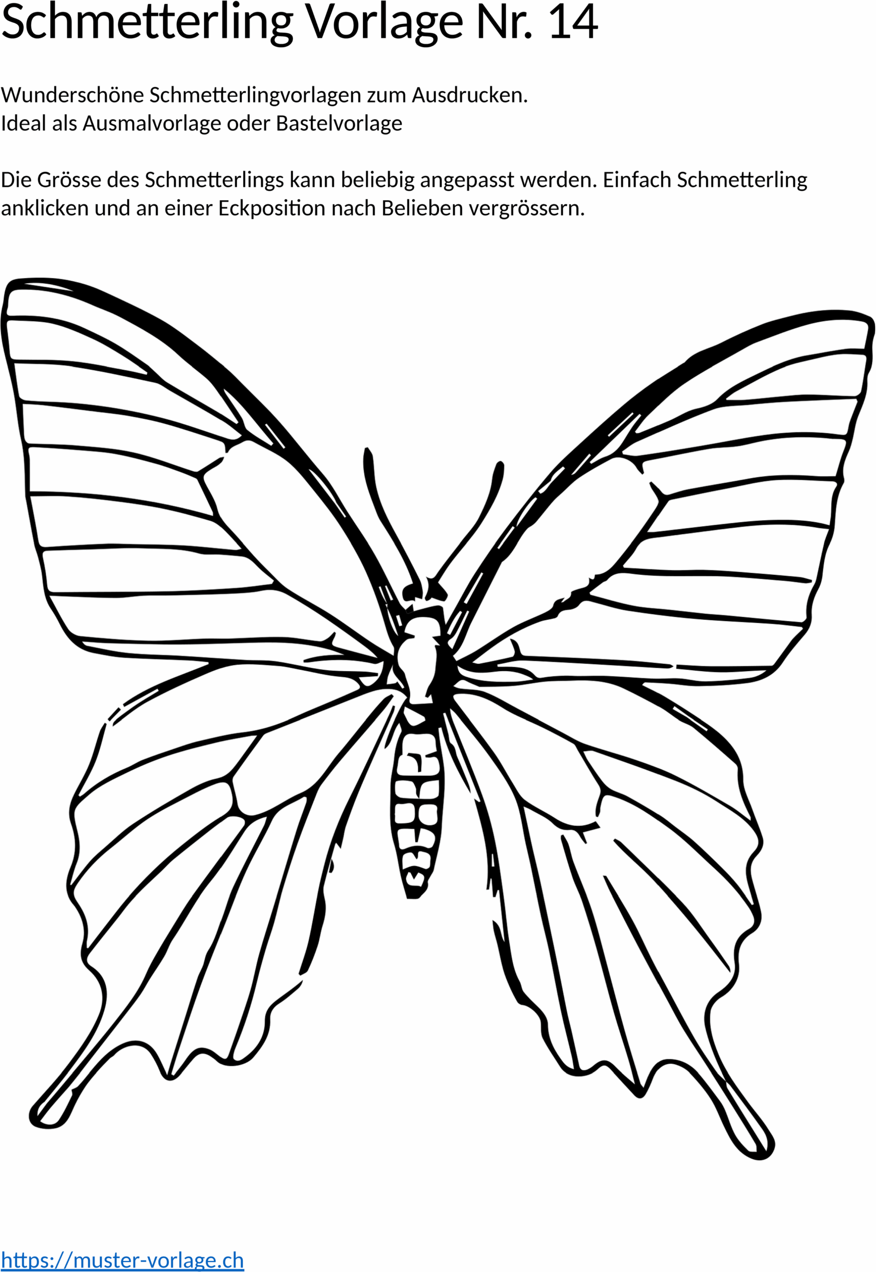 Schmetterling Word Vorlage