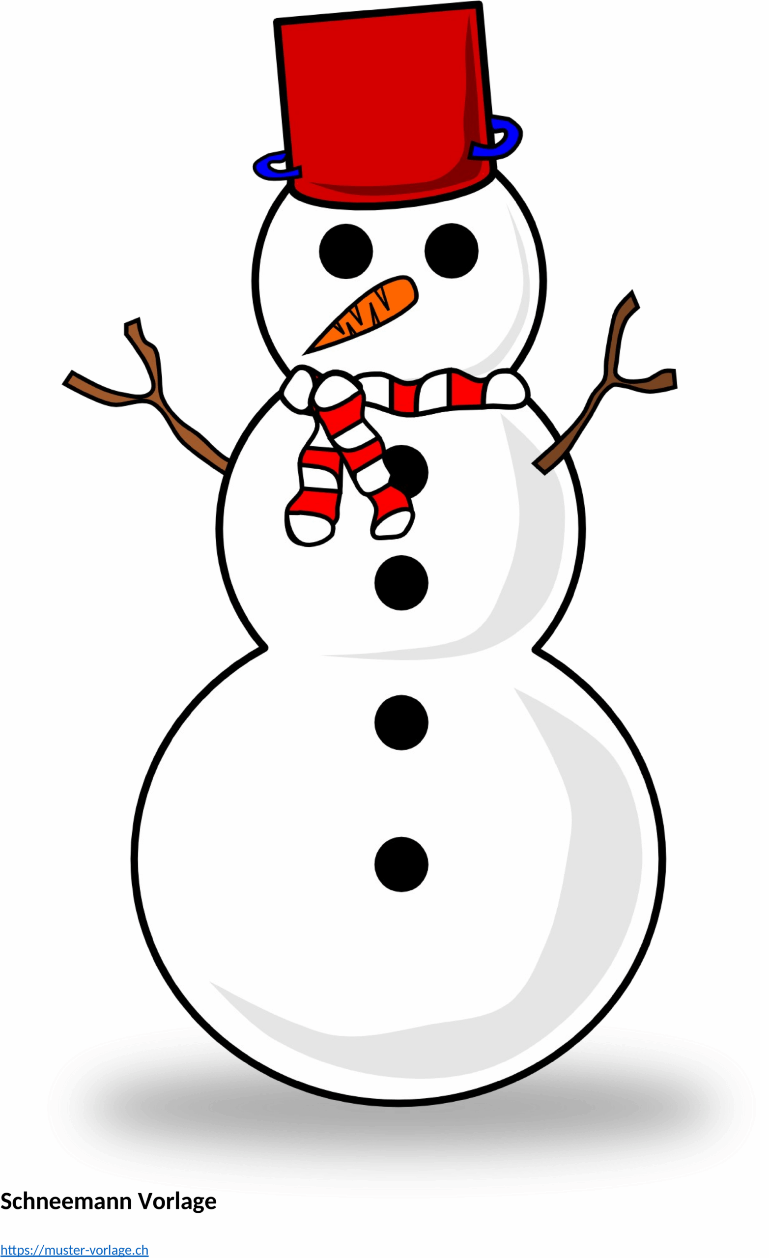 Word-Dokument Schneemann-Vorlage
