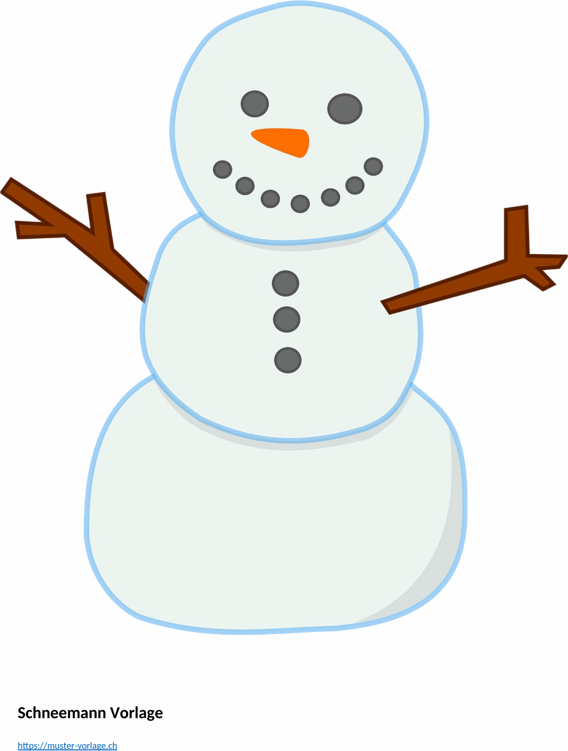 Schneemann Vorlage Word