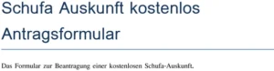 schufa-auskunft-kostenlos-antragsformular