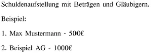 schuldenaufstellung-mit-betraegen-und-glaeubigern