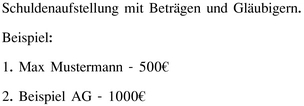 schuldenaufstellung-mit-betraegen-und-glaeubigern
