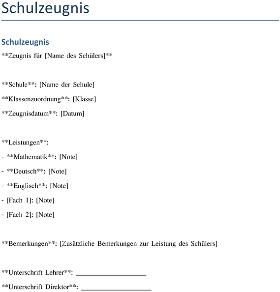schulzeugnis-vorlage-fuer-dokumentation-von-leistungen